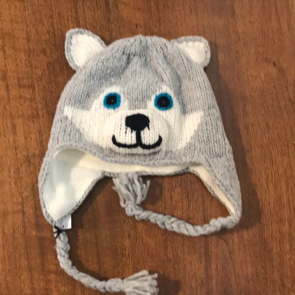 NEW Fleece Lined Wool Animal Cap/Hat.